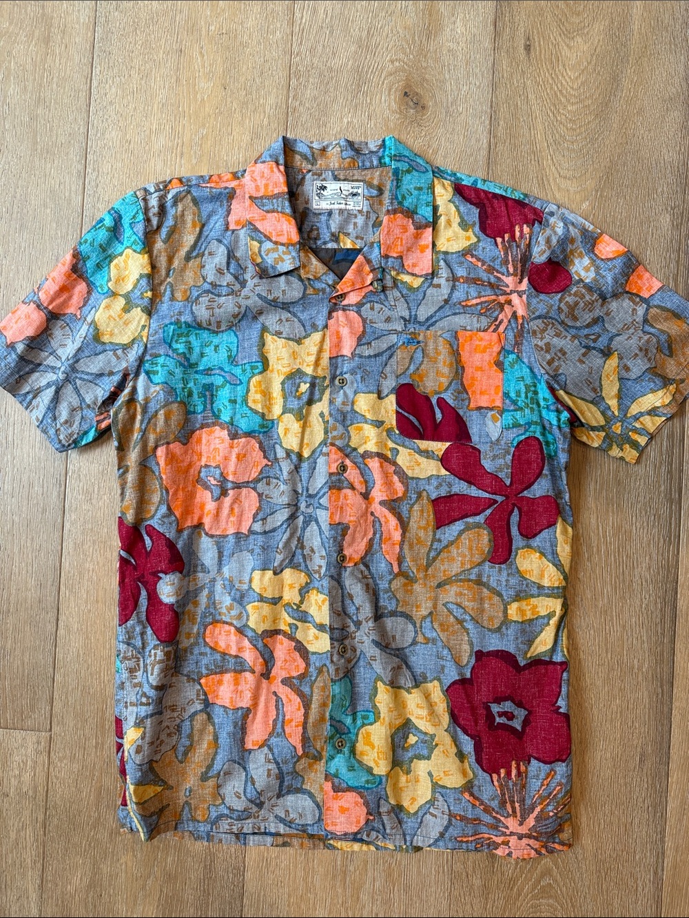 Rare Vans x Joel Tudor Vintage-Inspired Multicolor Floral Short Sleeve Shirt